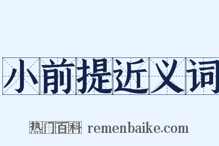 小前提近义词是什么意思的图片